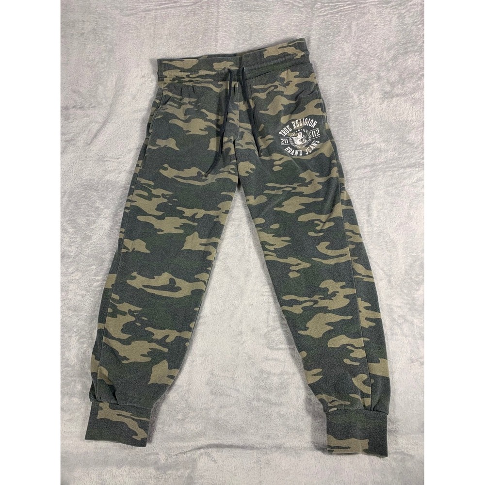True Religion Brand Jeans Pants Womens Sz Small Camo Tapered Leg Joggers